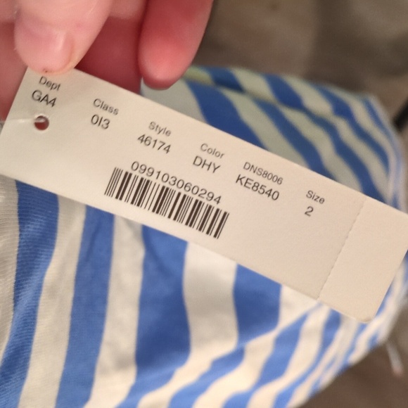 J. Crew Blue Striped Strapless Nautical Mini Dress Small - Picture 4 of 8